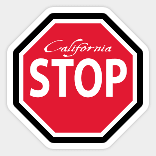 California STOP Sticker